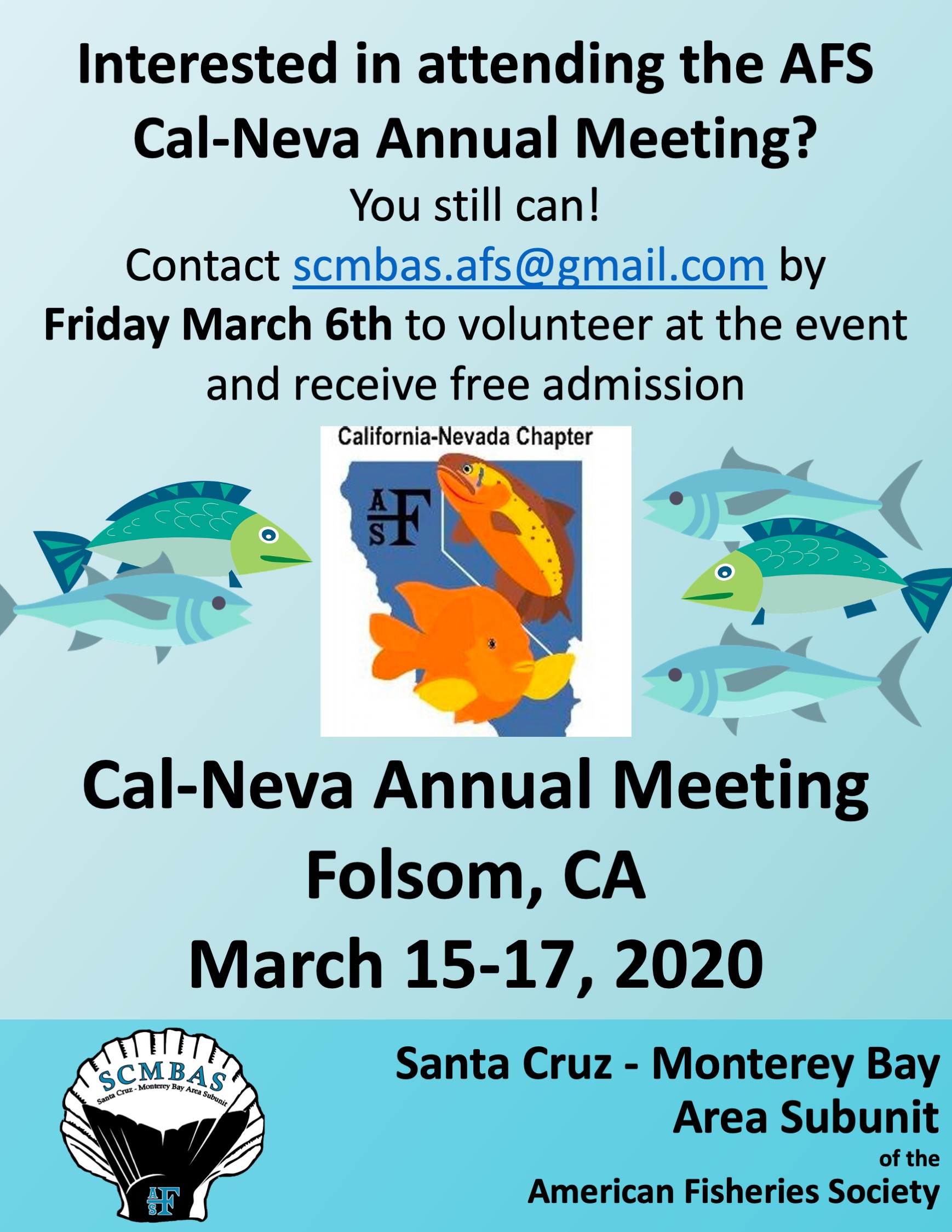 Do you want to attend the 2020 Cal-Neva Meeting? Contact us by Friday March 6th!