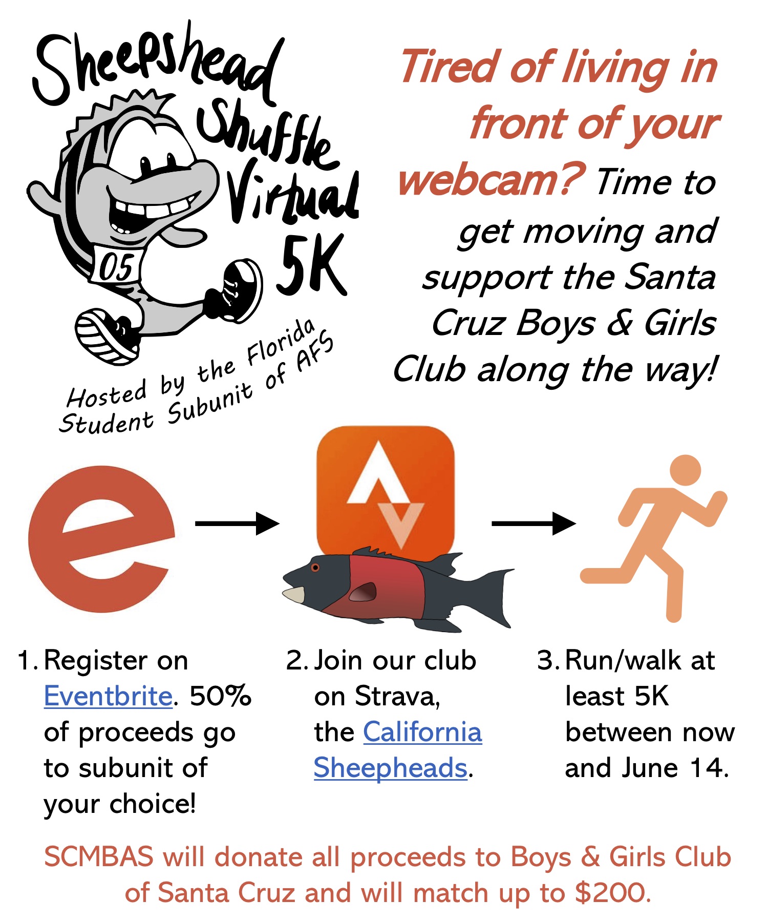 Run a 5k on your own time and Support the Santa Cruz Boys and Girls Club!