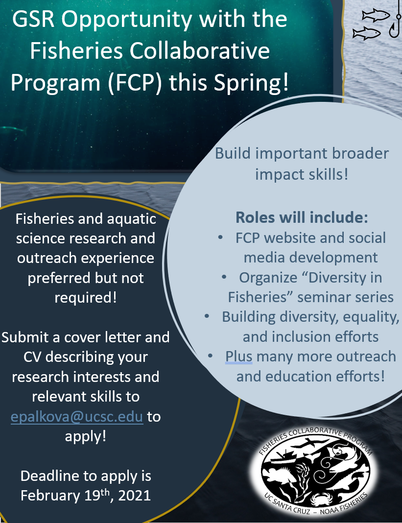 Spring GSR Position with the Fisheries Collaborative Program!